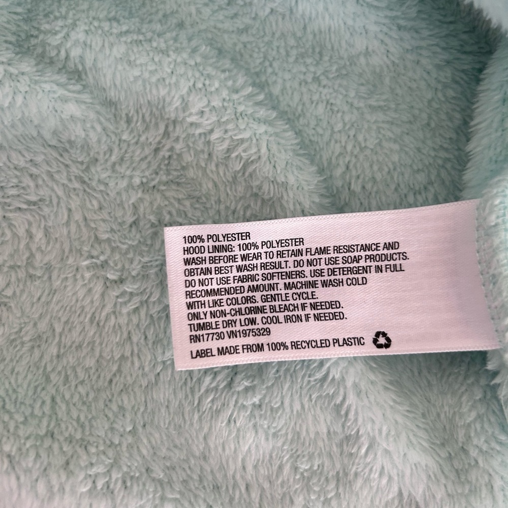 ❤️5 For $20❤️ Unicorn Hooded Pajama Robe Light Blue w Fringe w Pockets Size 6X❤️ - Picture 7 of 9